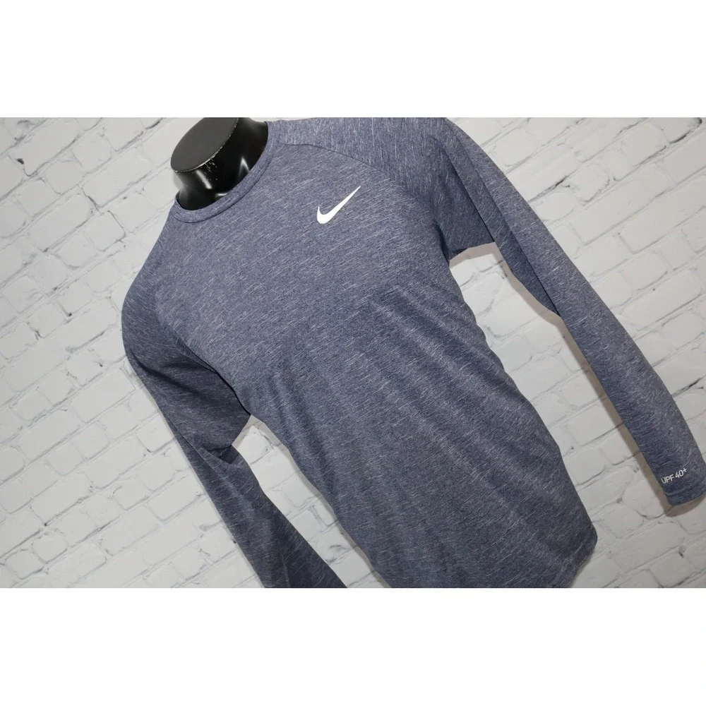 Nike Swim Rash Guard Sun Shirt Mens XL Blue UPF 40+ Dri-FIT NESSA590 Gym Workout
